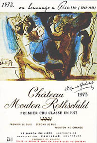 Picasso. Chateau Mouton Rothschild.